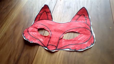 homemade foxy mask - YouTube