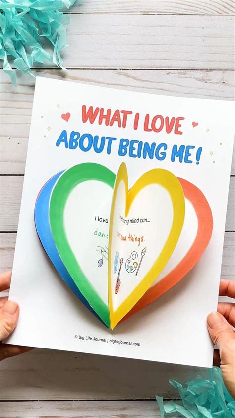 Free Printable: What I Love About Me Children's Confidence Craft in ...