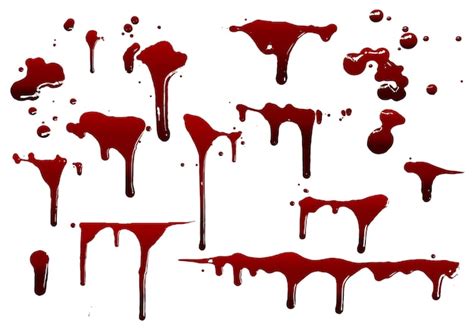 Premium Vector | Collection various blood or paint splatters