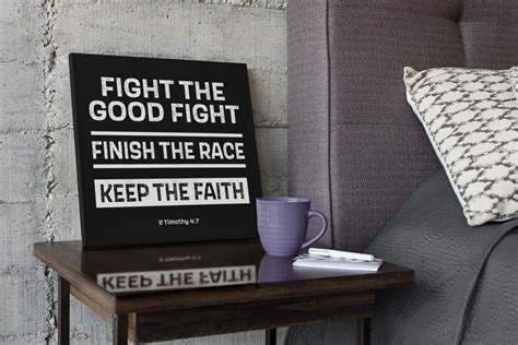 Keep the Faith Wall Art Downloadable Printable Christian Quote on 2 ...