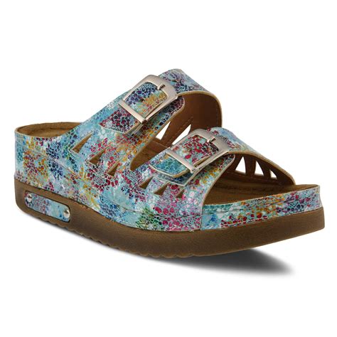 Flexus - Flexus Delsie Sandals Blue Multi - Walmart.com - Walmart.com