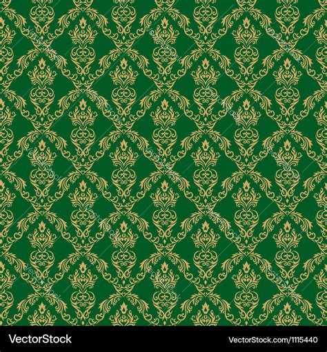 Victorian Green Damask Wallpaper