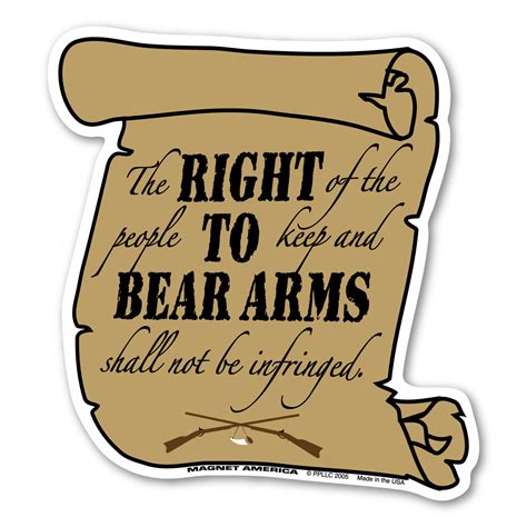 Right To Bear Arms Second Amendment Magnet | Magnet America