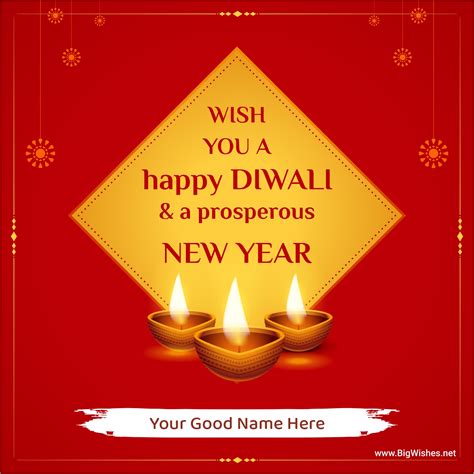 Happy Diwali & Prosperous New Year Wishes Greeting Cards