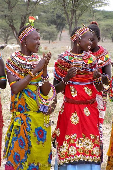 Pictures of Kenya by Heleen-0021 - Masai women, traditional dress, Samburu N.P