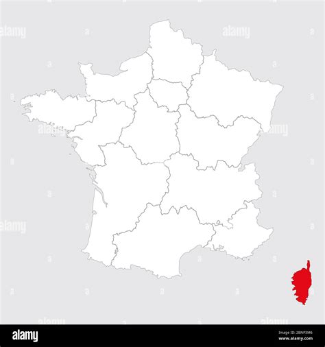 Ajaccio province marked red on france map. Gray background Stock Vector Image & Art - Alamy