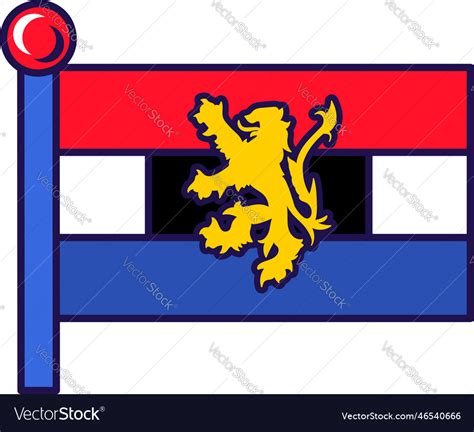 Benelux customs union flagpole flag banner Vector Image