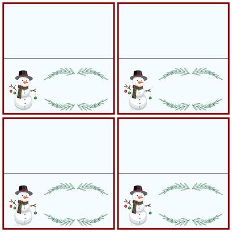 Christmas Place Cards - 10 Free PDF Printables | Printablee