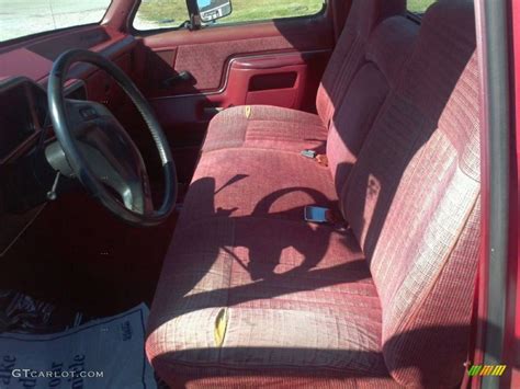 Red Interior 1988 Ford F150 XLT Lariat Regular Cab Photo #57629050 | GTCarLot.com