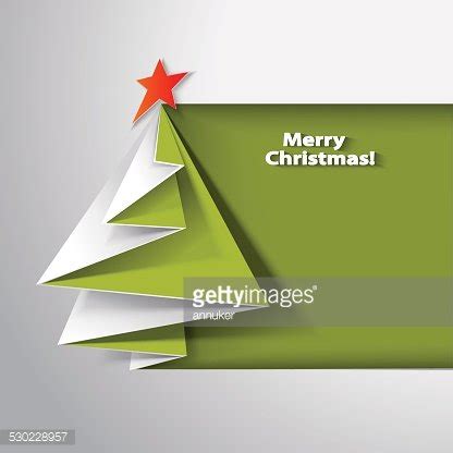 Christmas Tree Card. Vector Origami Stock Clipart | Royalty-Free | FreeImages