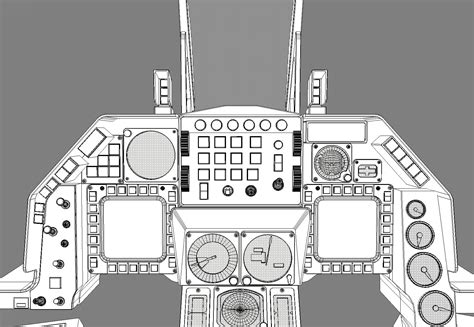 Cabina del F-16. Modelo 3D $125 - .obj .fbx .3ds .max - Free3D