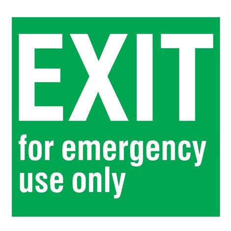 IMO Sign Exit for Emergency Use Only IMPA 334424 – Technomarine Supply USA