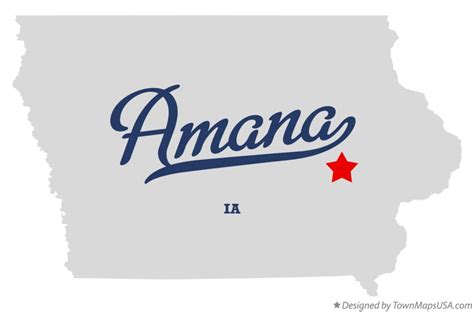 Amana Iowa Map