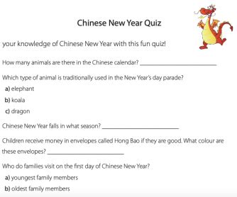 Chinese New Year Quiz