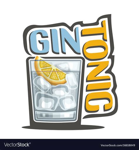 Cocktail gin tonic Royalty Free Vector Image - VectorStock | Gin and ...