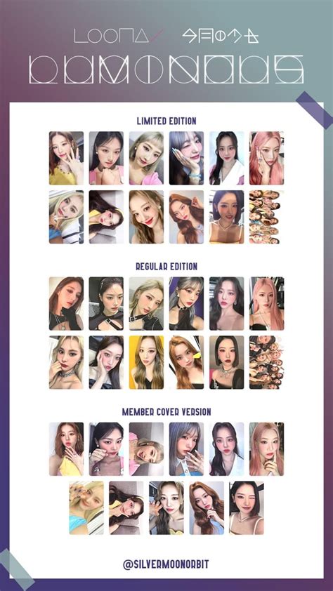 220928 LOONA “LUMINOUS”Single Album Photocards Templates : r/LOONA