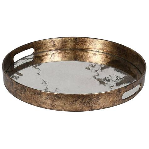 Antique Gold Round Distressed Effect Tray | Marble tray, Mirror tray, Mirrored serving tray