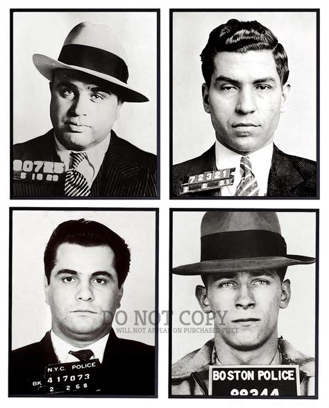 Gangster Mug Shots 11 X 14 Rare Mugshot Portrait Collage | Etsy