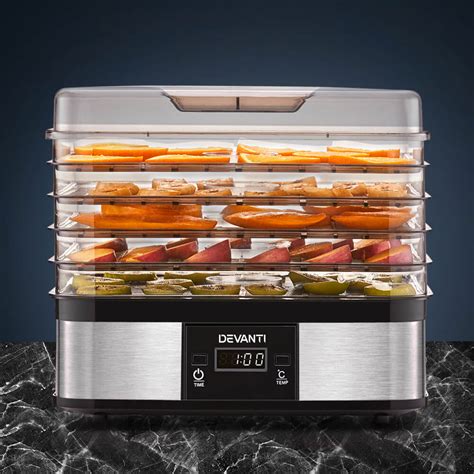 5 Star Chef Food Dehydrator with 5 Trays - Silver - Auz Sales Online