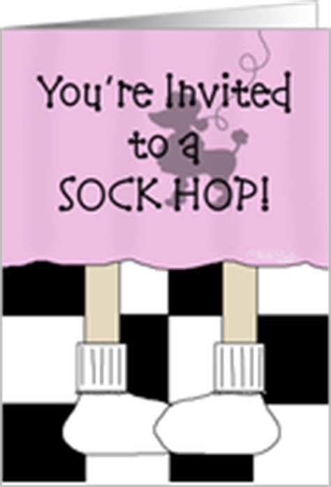 50s Sock Hop Invitations from Greeting Card Universe