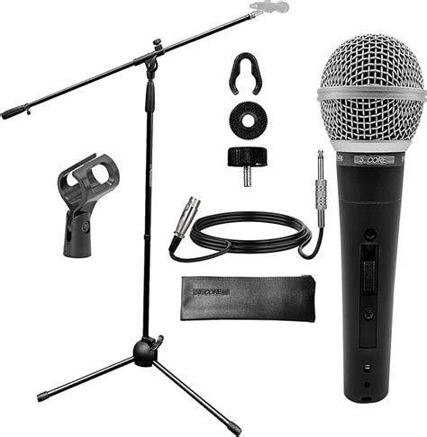 Amazon.com: 5 CORE Microphone Stand Adjustable + Premium Vocal Dynamic ...