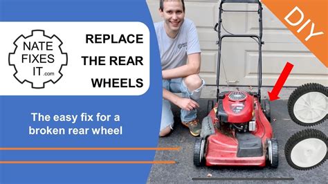 Lawnmower rear wheel replacement - How to replace the rear wheels on a Craftsman mower - YouTube