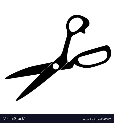 Scissors tailor seamstress silhouette isolated on Vector Image