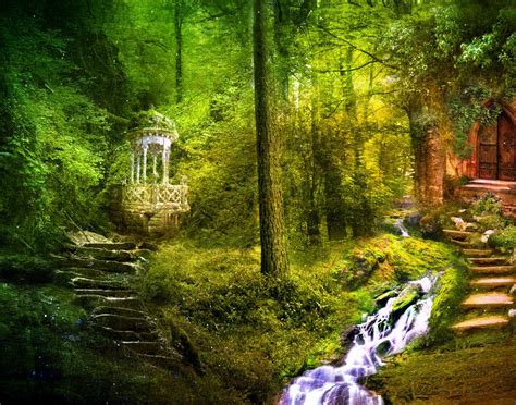 fairy forest background by Allaniya on DeviantArt | Foret, Elfe