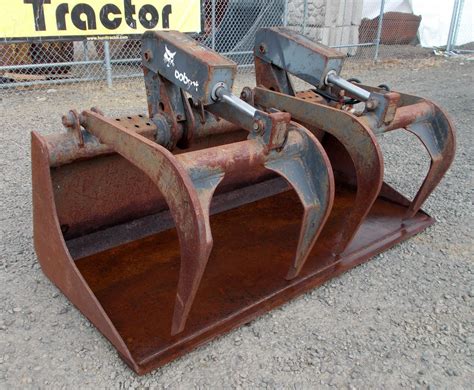 Used 60" Universal Skid Steer Grapple Loader Bucket For Sale