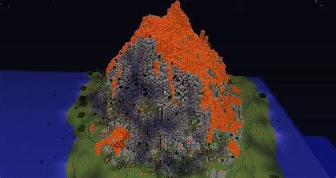 Erupting volcano survival! Minecraft Map