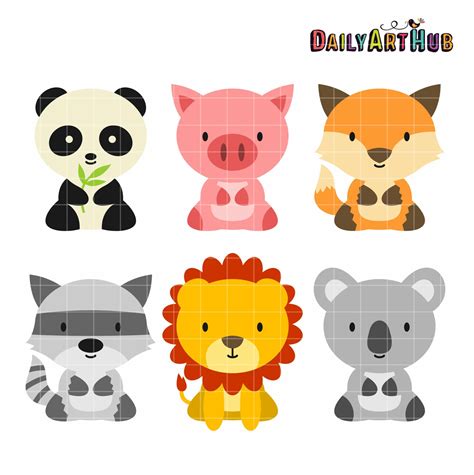 Baby Animals Clip Art Set – Daily Art Hub // Graphics, Alphabets & SVG