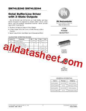 74LS244 Datasheet(PDF) - ON Semiconductor