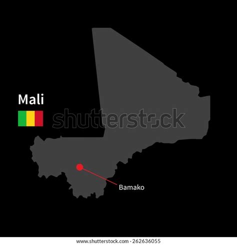 Detailed Map Mali Capital City Bamako Stock Vector (Royalty Free ...