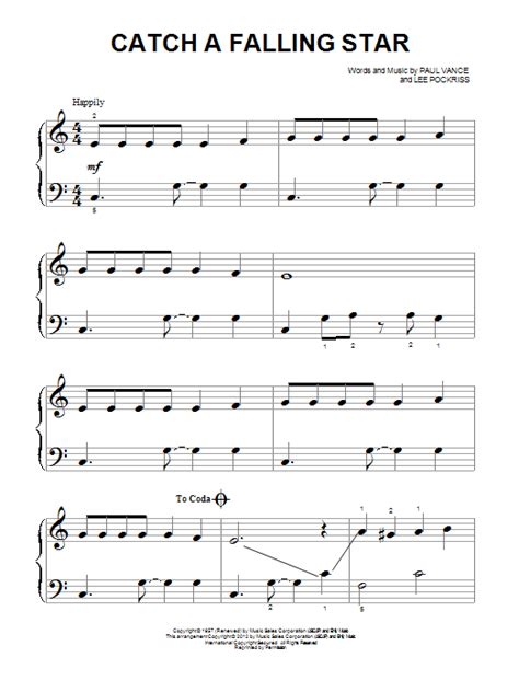 Catch A Falling Star | Sheet Music Direct