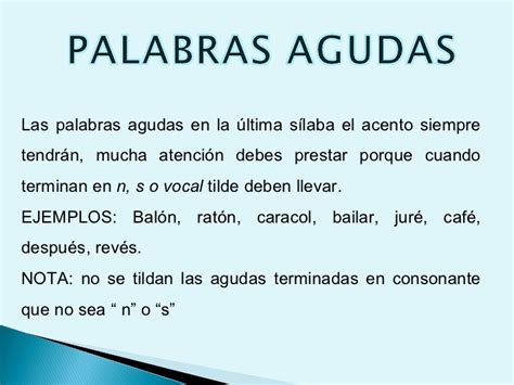 20 palabras agudas con tilde y sin tilde | Material para maestros ...