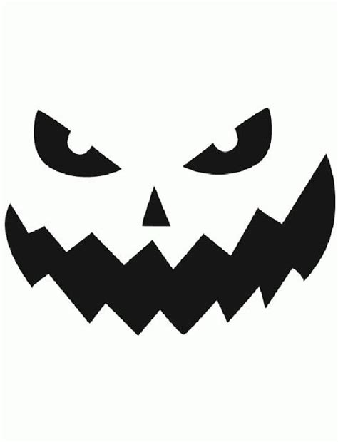 Free Printable easy funny jack o lantern face stencils patterns | Pumpkin carving patterns ...