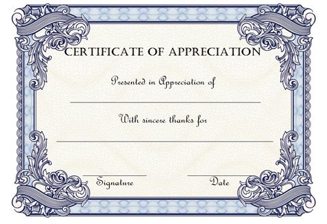 Certificate Of Appreciation Template Free Printable - Flyer Template