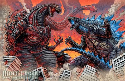 Shin Gojira vs Legendary Godzilla by KaijuSamurai on DeviantArt