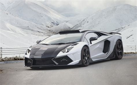 Black and white Lamborghini Aventador HD wallpaper | Wallpaper Flare