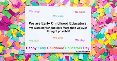 Happy Early Childhood Educators Day - Aussie Childcare Network