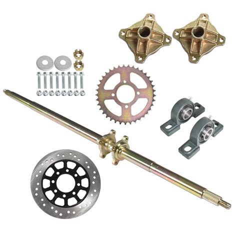 Go Kart Rear Axle Kit 44 Inch Axle with Pillow Block | Ubuy India