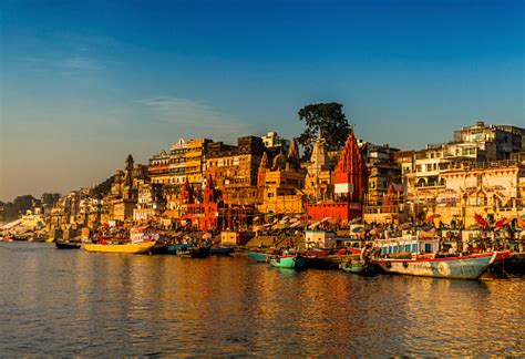 Scene Of River Ganges Varanasi India Stock Photo - Download Image Now ...