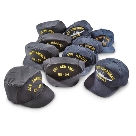 10 Assorted U.S. Navy Ship Caps - 650606, Hats & Caps at Sportsman's Guide