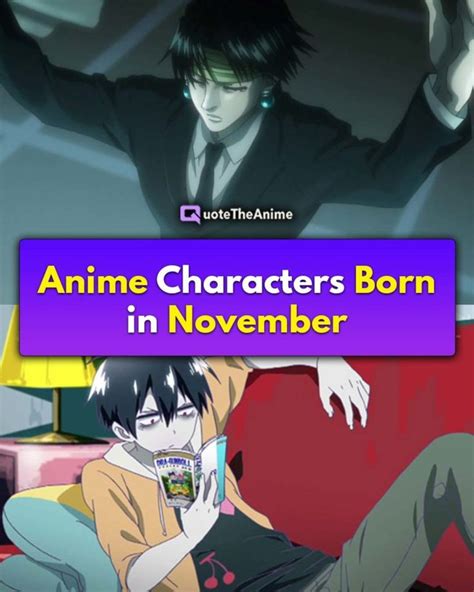 ALL Anime Characters Born in November (OFFICIAL!) | All anime ...