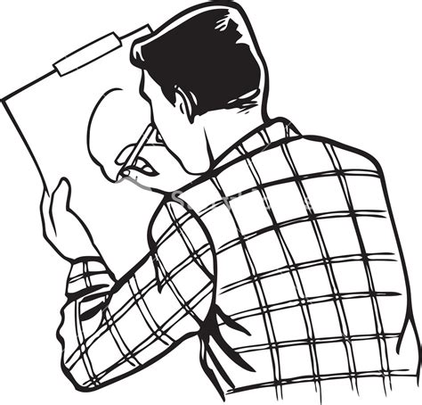 Illustration Of A Man Drawing A Picture. Royalty-Free Stock Image ...