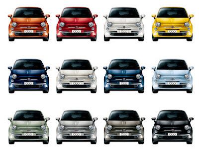 5ooblog | FIAT 5oo: New Fiat 500 colors