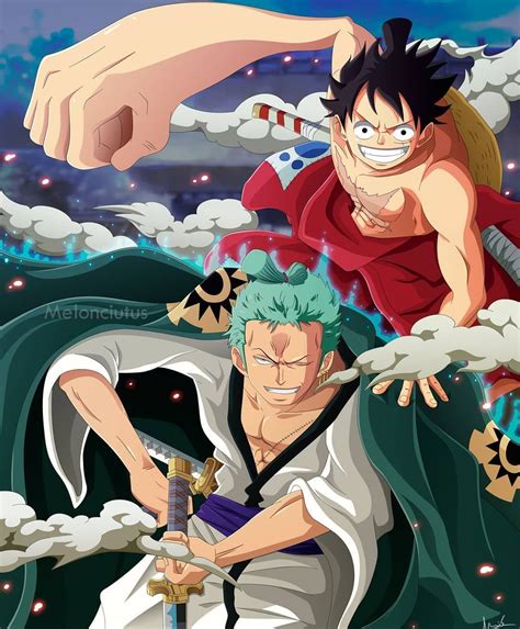 Monkey D Luffy Luffytaro Roronoa Zoro Zorojuro Straw Hat Pirates Mugiwaras Wano One Piece One ...