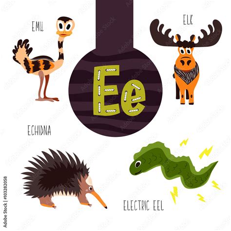 Fun animal letters of the alphabet for the development and learning of ...