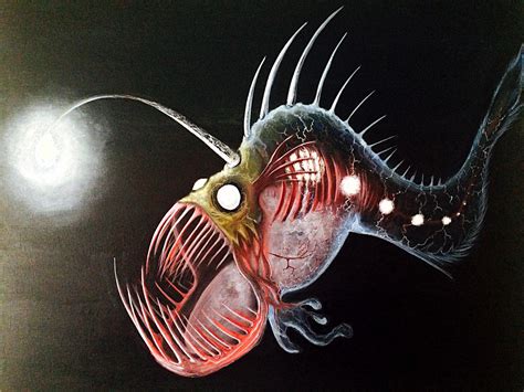 Deep sea angler fish by nechtriggy on DeviantArt