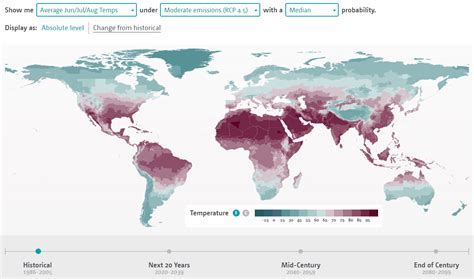 Climate impact map